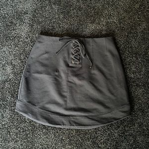 Black mini skirt